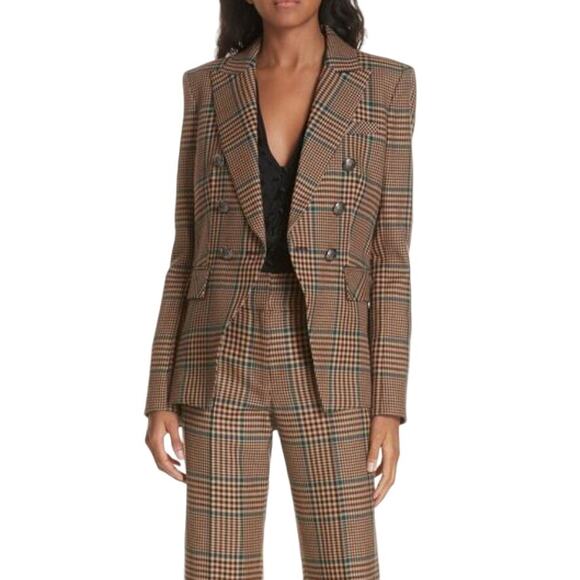 Veronica Beard Miller Wool Blend Prince Of Wales Blazer Suit Set Petrol - Picture 4 of 10